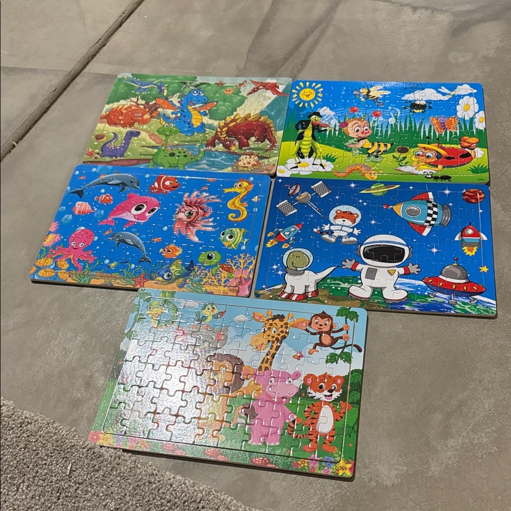 Colorful Kids Puzzle Set of 7
